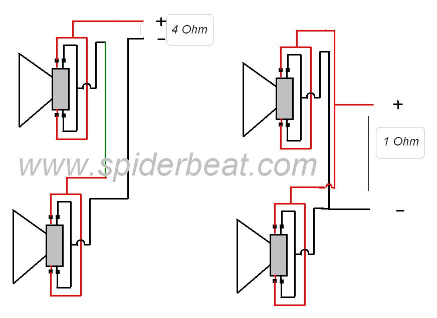 cara merangkai 2 buah speaker double coil