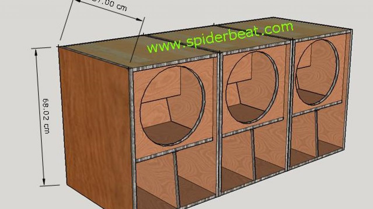 Gambar Desain Ukuran Boks Speaker Mini Scoop 12 Lengkap