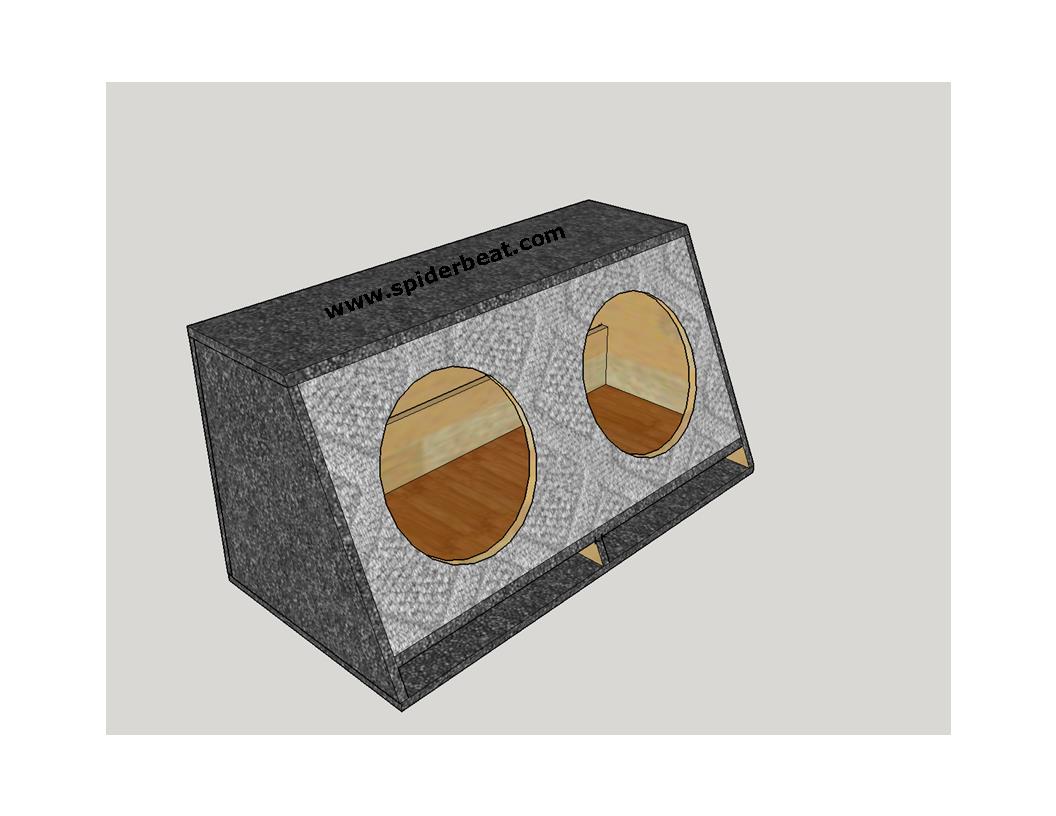 box subwoofer mobil 2 speaker 12 inch finish