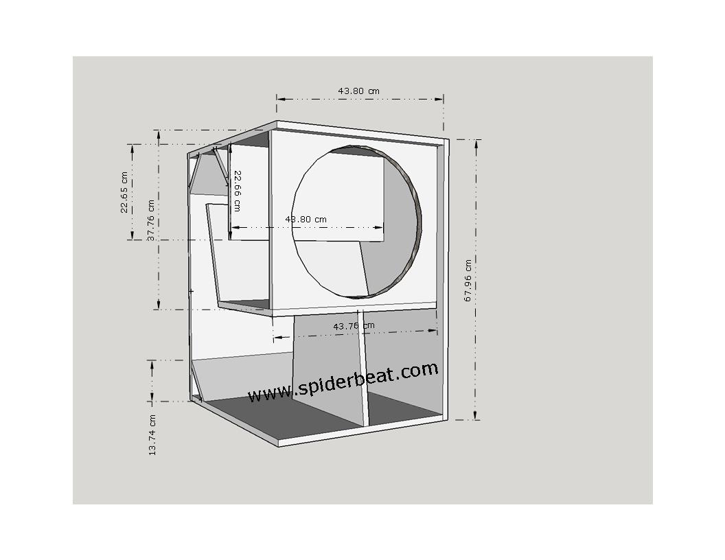  Gambar  Desain  Ukuran Boks Speaker  Mini Scoop 12 Lengkap