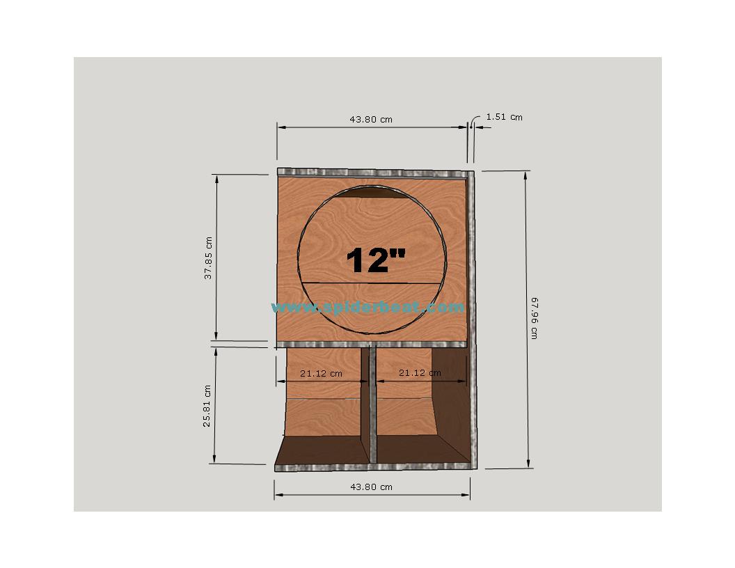 Skema box speaker 12 inch untuk bass