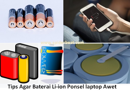 Cara Agar Baterai lithium-ion laptop ponsel awet tahan lama