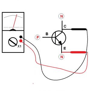 Mengetes transistor PNP 3