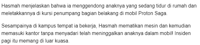 bahaya meninggalkan anak dalam mobil