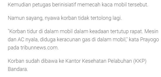 bahaya tidur dalam mobil
