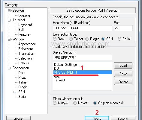 Cara setting puTTY untuk Mengakses VPS 2
