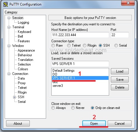 Cara setting puTTY untuk Mengakses VPS 2