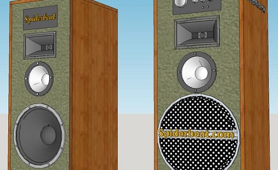 Desain box speaker aktif 12 inch 3 way