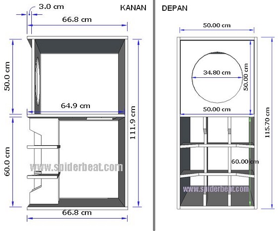  Skema  Box  Speaker CBS Ukuran 15  Inch  Single