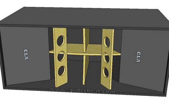 Desain box speaker CLA 18 Double