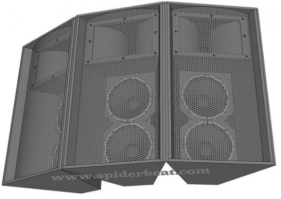 skema box speaker mid-hi double 12 inch plus tweeter