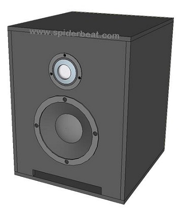 desain box speaker 6inch 3D