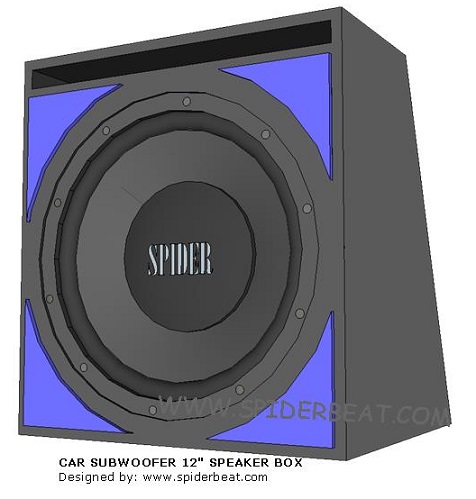  Skema  Dan Ukuran Box Subwoofer  Audio Mobil  12 Inch Single 