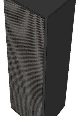 desain dan ukuran box speaker 2-way indoor otudoor