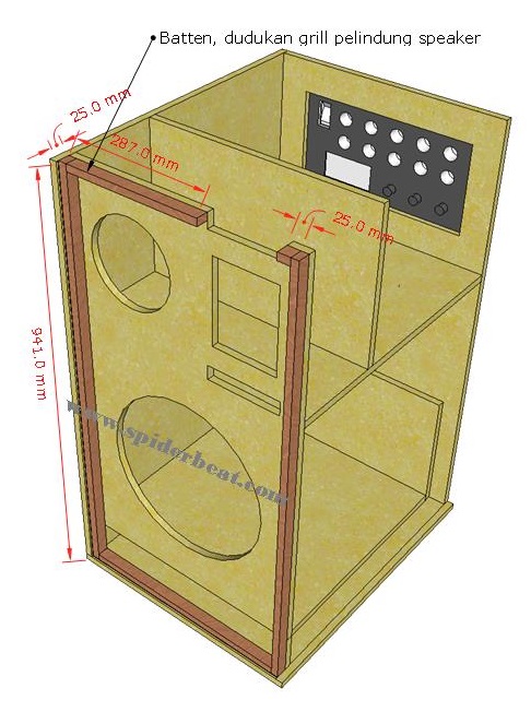 skema box speaker aktif 3 way