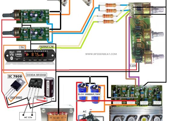 CARA MERAKIT AMPLIFIER DAN MIC RADIO USB BLUETHOOT