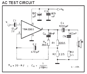skema dasar power amplifier IC TDA UTC 2003