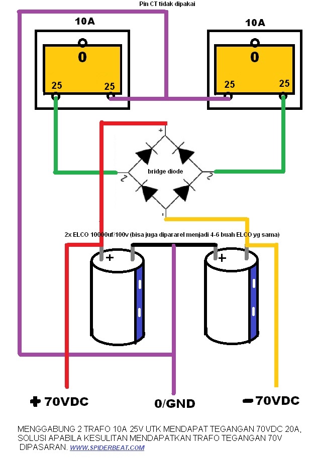 cara gabung 2 trafo untuk menaikkan ampere dan tegangan