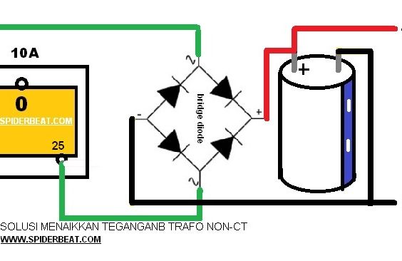 Cara mudah menaikkan tegangan trafo non ct