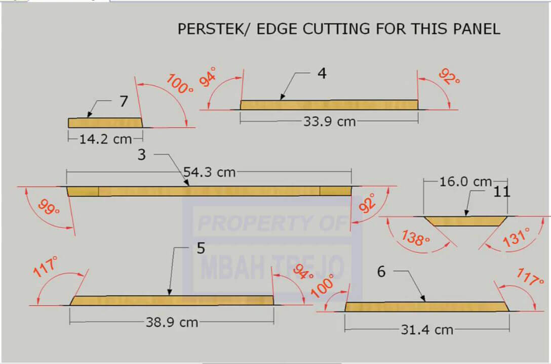 pemotongan tepi sudut box 18 inc bass jauh
