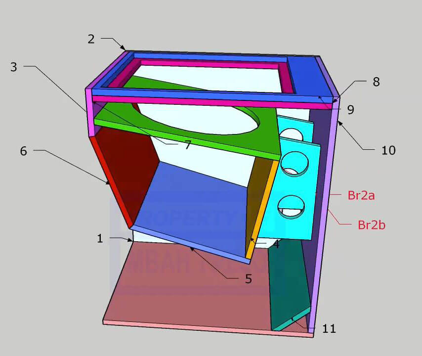 skema box speaker bass jauh 18 inch