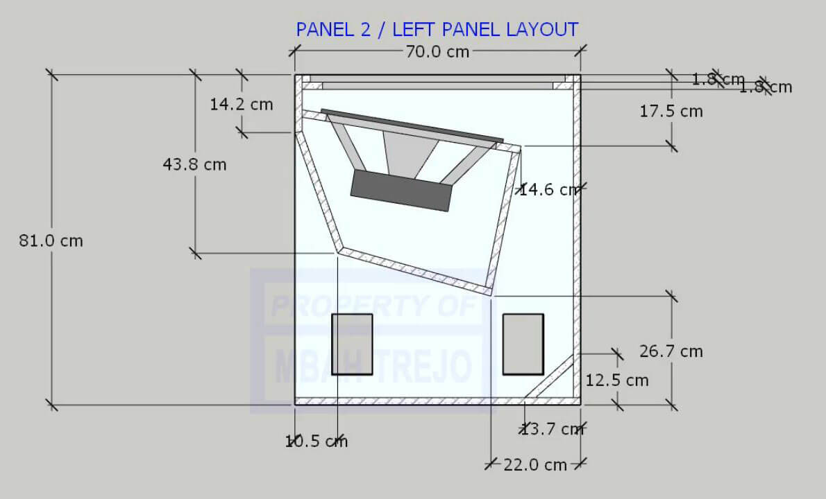 skema layout box speaker bas jauh 18 inch