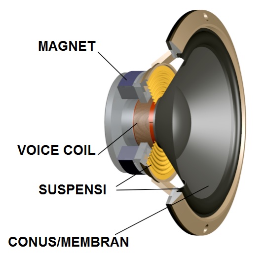 PERBEDAAN MAGNET DAN VOICE COIL SPEAKER YANG BESAR DAN KECIL
