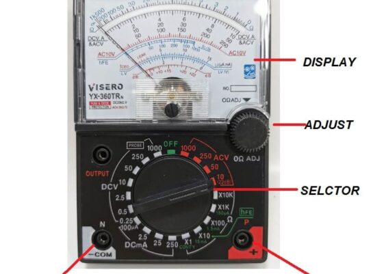 cara menggunakan multimeter analog