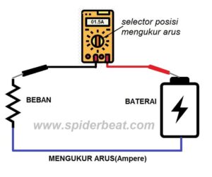 cara menggunakan multimeter mengukur arus