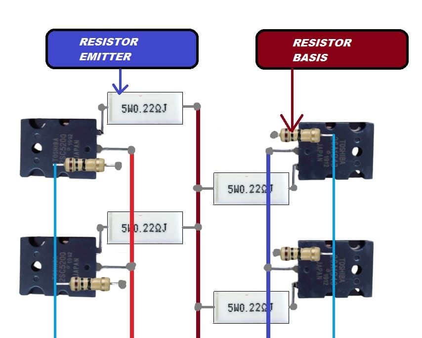 teknik merangkai paralel transistor final