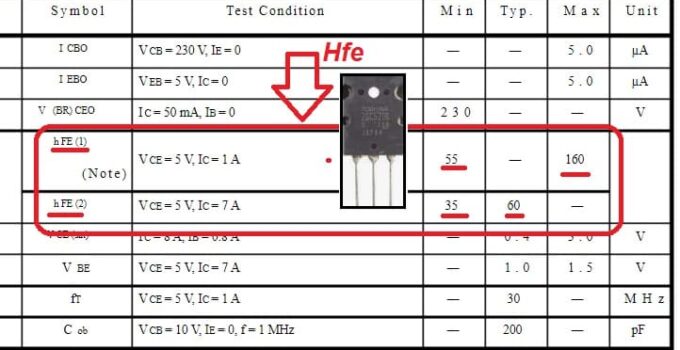 Hfe transistor
