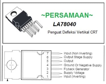Persamaan IC LA78040