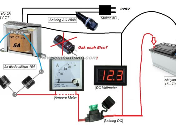 skema casan charger aki mobil sederhana 35 70 Ampere