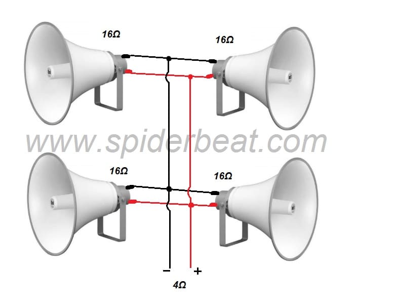 skema speaker corong toa 4 buah