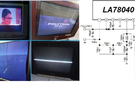 Kerusakan blok vertical TV