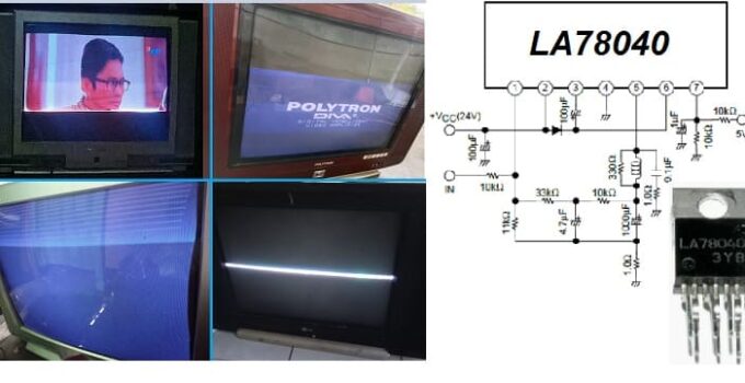 Kerusakan blok vertical TV