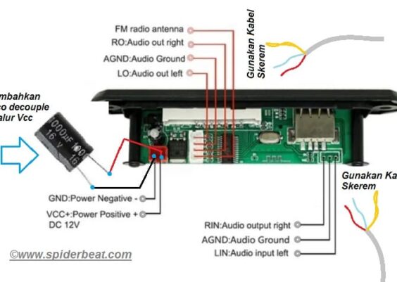 menghilangkan dengung modul mp3 bluetooth